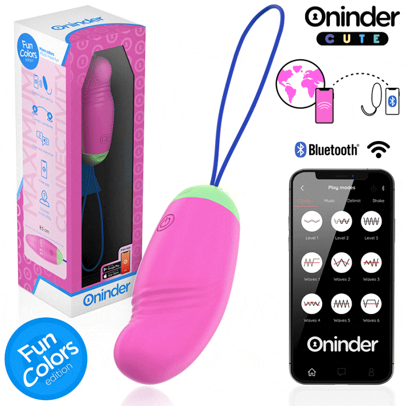 Oninder Cute - Love Pleasure Vibro-Rotierendes Ei 360â° Silikon - Kostenlose Weltweite App