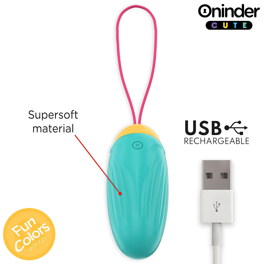 Oninder Cute - Love Pleasure Vibro-Rotierendes Silikon-Edelstein-Ei - Kostenlose Weltweite App