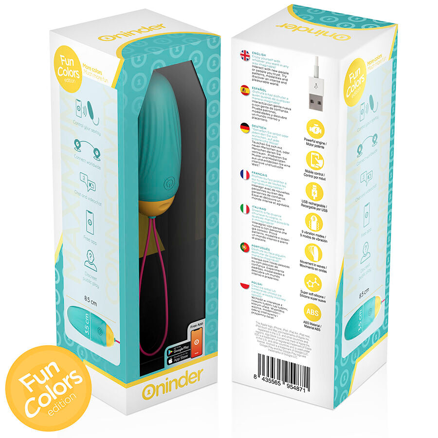 Oninder Cute - Love Pleasure Vibro-Rotierendes Silikon-Edelstein-Ei - Kostenlose Weltweite App