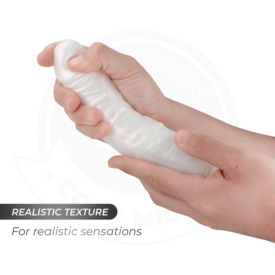 Cock Miller - Dildo Mit Saugnãpfen, Lichtern Und Vibration Mit Fernbedienung Weiss 21,5 Cm