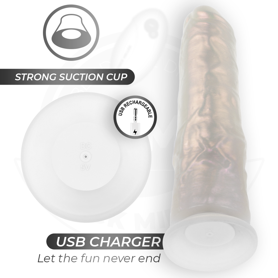 Cock Miller - Dildo Mit Saugnãpfen, Lichtern Und Vibration Mit Fernbedienung Weiss 19,5 cm