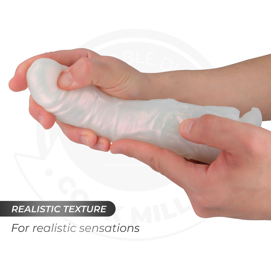 Cock Miller - Dildo Mit Saugnãpfen, Lichtern Und Vibration Mit Fernbedienung Weiss 19,5 cm