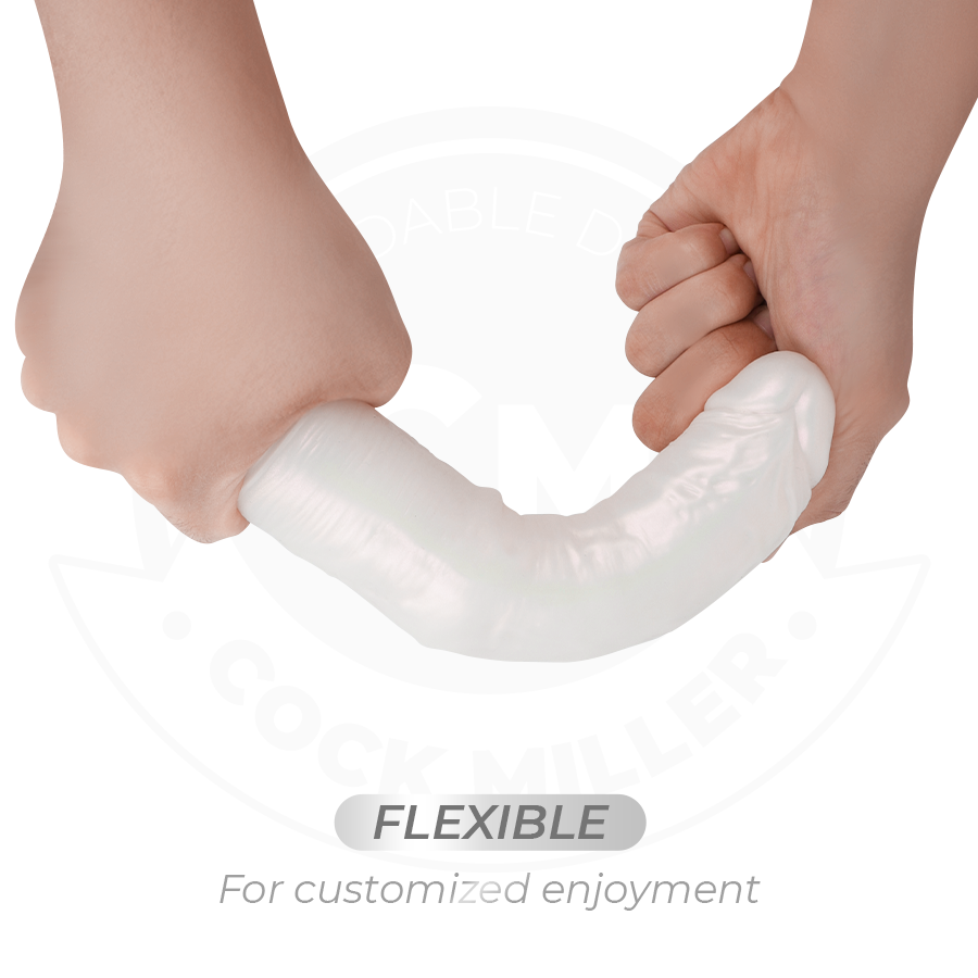 Cock Miller - Dildo Mit Saugnãpfen, Lichtern Und Vibration Mit Fernbedienung Weiss 19,5 cm