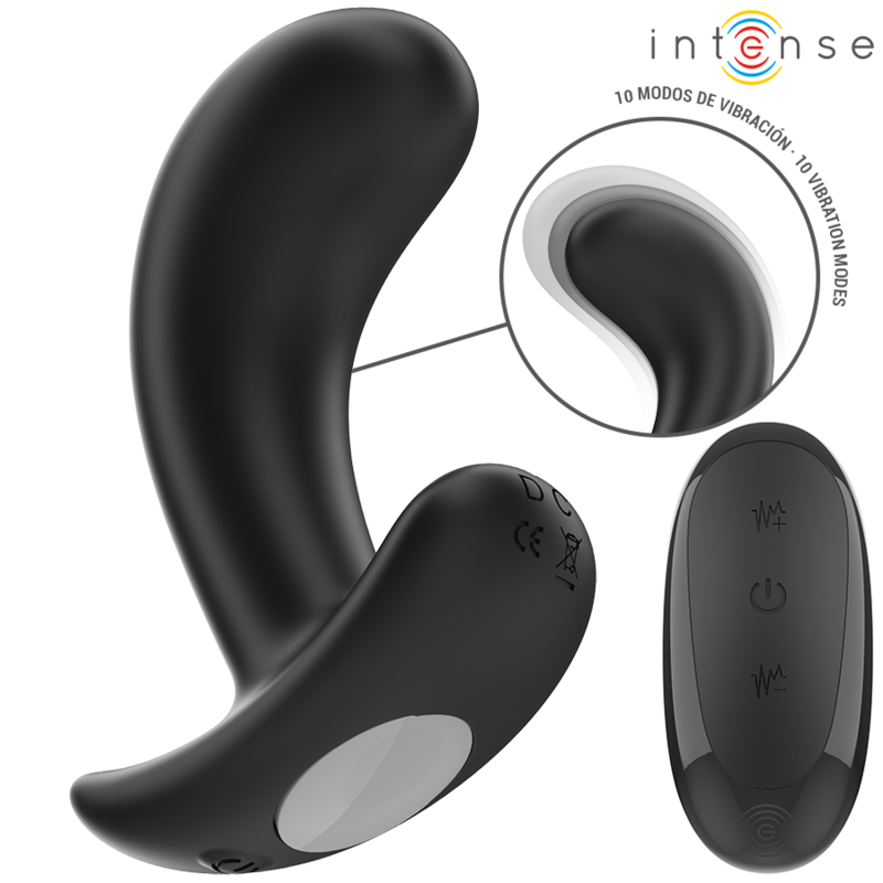 Intense - Chandler Anal Plug 10 Vibrationen Schwarz Fernbedienung