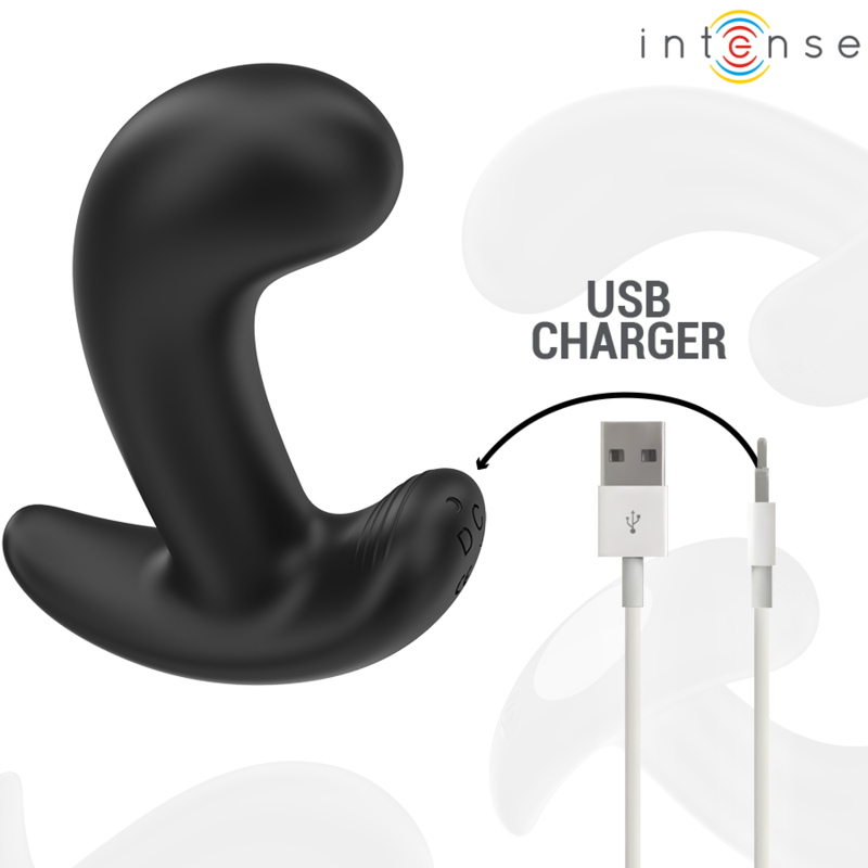 Intense - Chandler Anal Plug 10 Vibrationen Schwarz Fernbedienung