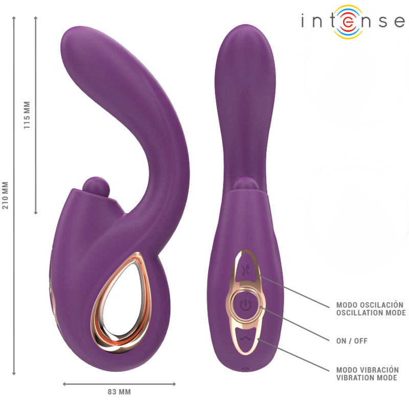 Intense - Lali Multifunktions-G-Punkt-Vibrator Tapping & Stoss & Vibration Lila