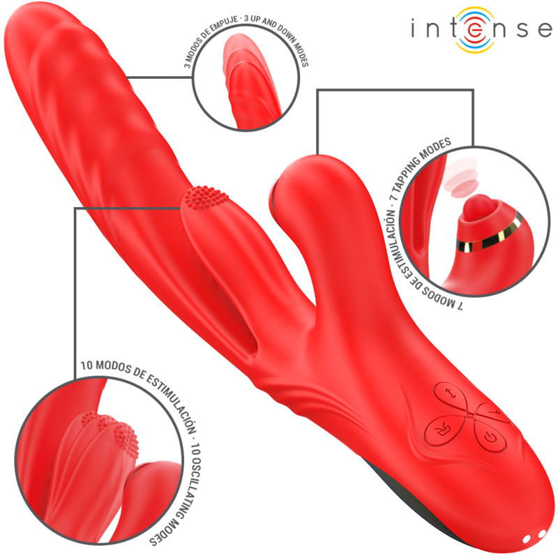 Intense - Rosalia Multifunktionsvibrator 3 In 1 Rot