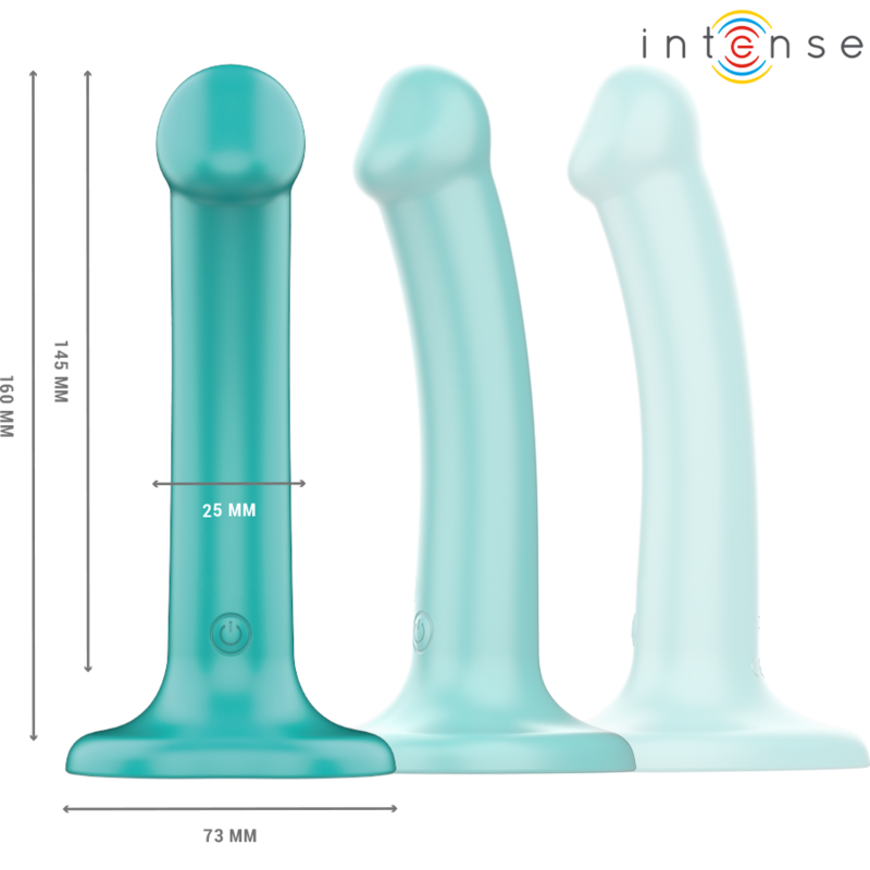 Intense - Katie Vibrator Mit Saugnãpfen 10 Vibrationen Blau Fernbedienung