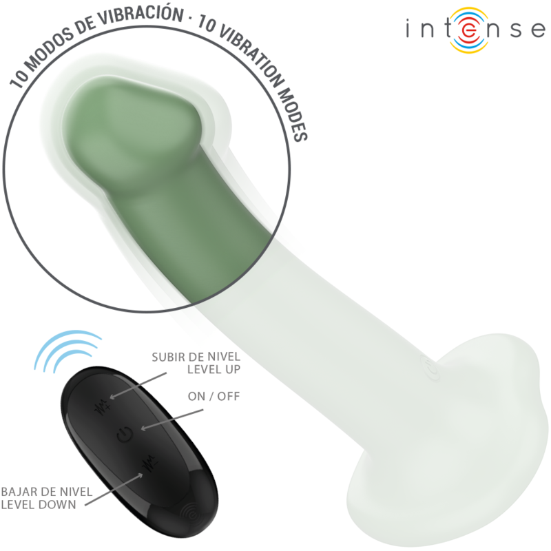 Intense - Becca Vibrator Mit Saugnapf 10 Vibrationen Grãœne Fernbedienung