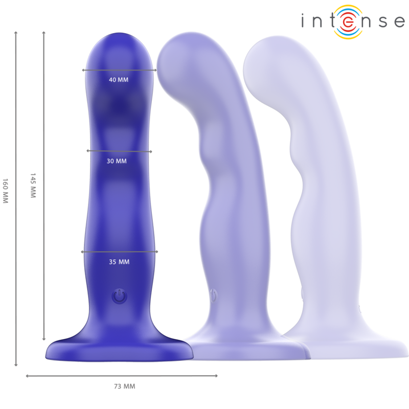 Intense - Shorty Vibrator Mit Saugnãpfen Blau Fernbedienung