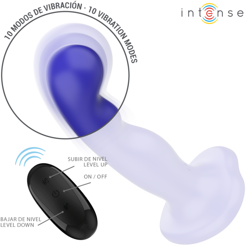 Intense - Shorty Vibrator Mit Saugnãpfen Blau Fernbedienung