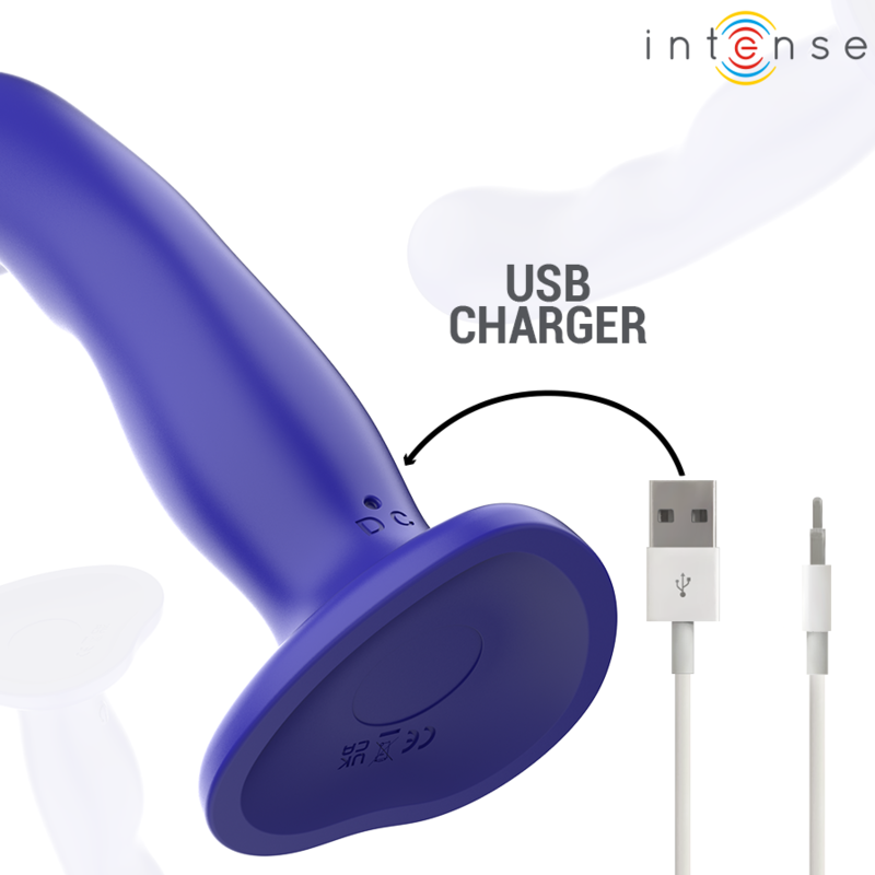 Intense - Shorty Vibrator Mit Saugnãpfen Blau Fernbedienung