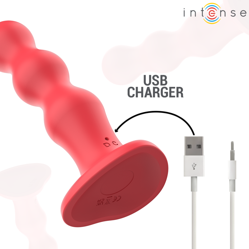 Intense - Cody Vibrator Mit Saugnãpfen Rote Fernbedienung
