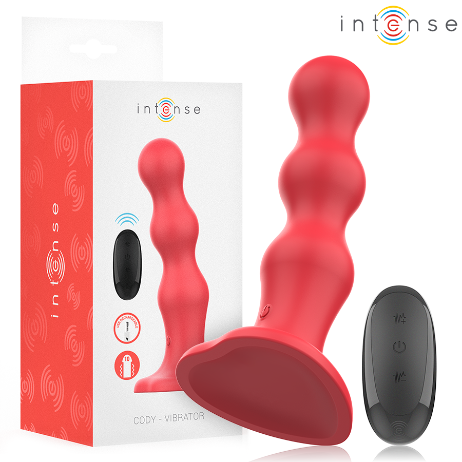 Intense - Cody Vibrator Mit Saugnãpfen Rote Fernbedienung