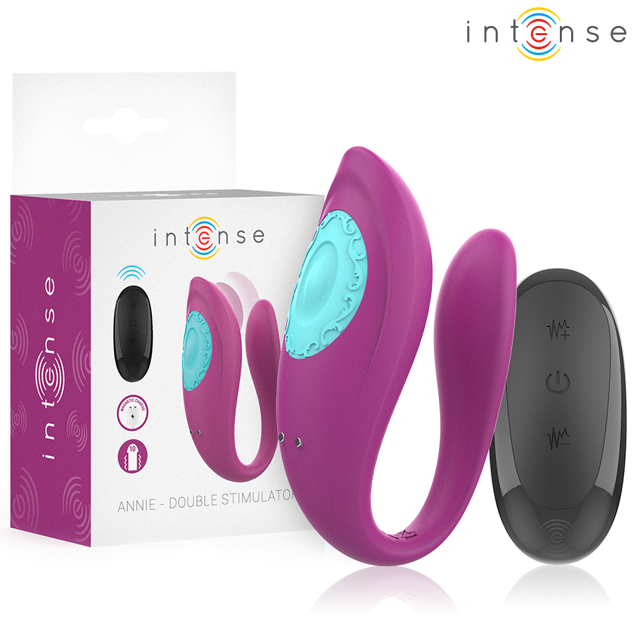Intense - Annie U-Fã–Rmiger Vibrator Und Stimulator Lila Fernbedienung