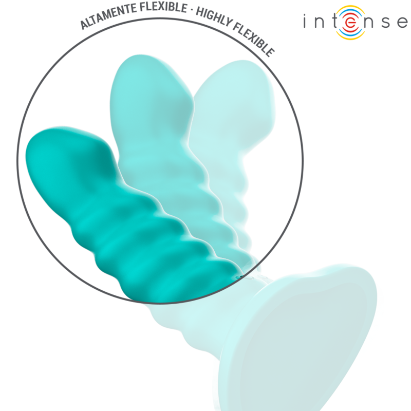 Intense - Buffy Vibrator Größe S Spirale Design 10 Vibrationen Blau Fernbedienung