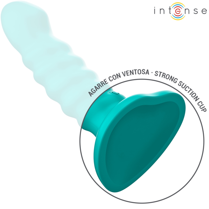 Intense - Buffy Vibrator Größe S Spirale Design 10 Vibrationen Blau Fernbedienung