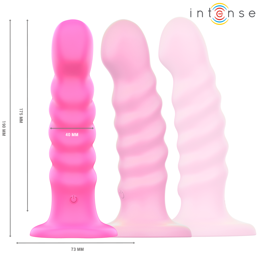 Intense - Cindy Vibrator Größe L Spiralendesign 10 Vibrationen Rosa Fernbedienung