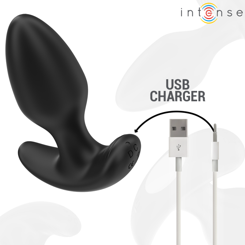Intense - Joey Anal Plug 10 Vibrationen Schwarz Fernbedienung