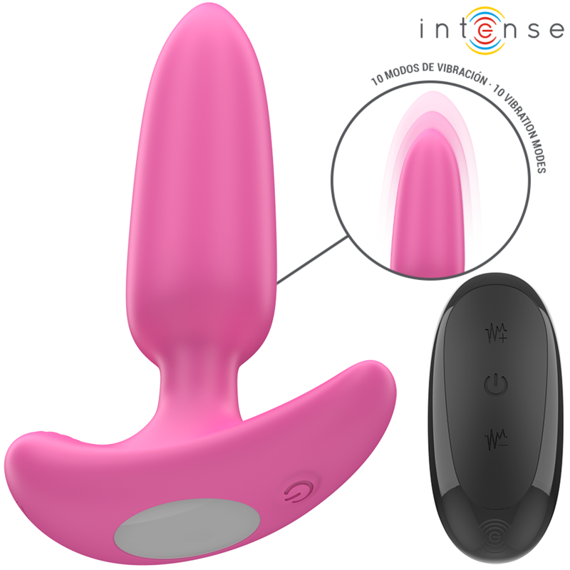 Intense - Ross Anal Plug 10 Vibrationen Rosa Fernbedienung