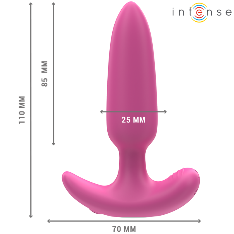 Intense - Ross Anal Plug 10 Vibrationen Rosa Fernbedienung