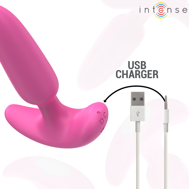 Intense - Ross Anal Plug 10 Vibrationen Rosa Fernbedienung