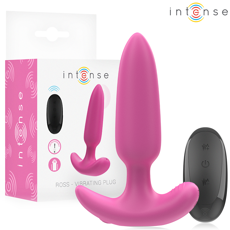 Intense - Ross Anal Plug 10 Vibrationen Rosa Fernbedienung