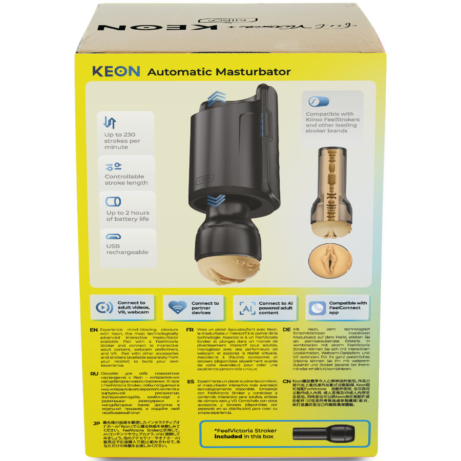 Kiiroo - Keon Wifi Combo Victoria June Automatischer Masturbator + Feel Stroker