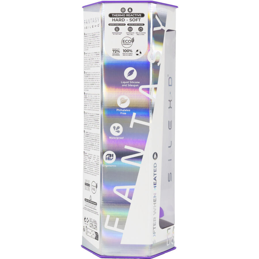 Silexd - Dreamy Dildo Fantasy Flüssigsilikon Thermoreaktiv Violett 18,5 Cm