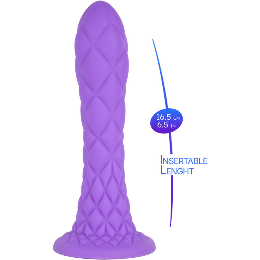Silexd - Dreamy Dildo Fantasy Flüssigsilikon Thermoreaktiv Violett 18,5 Cm