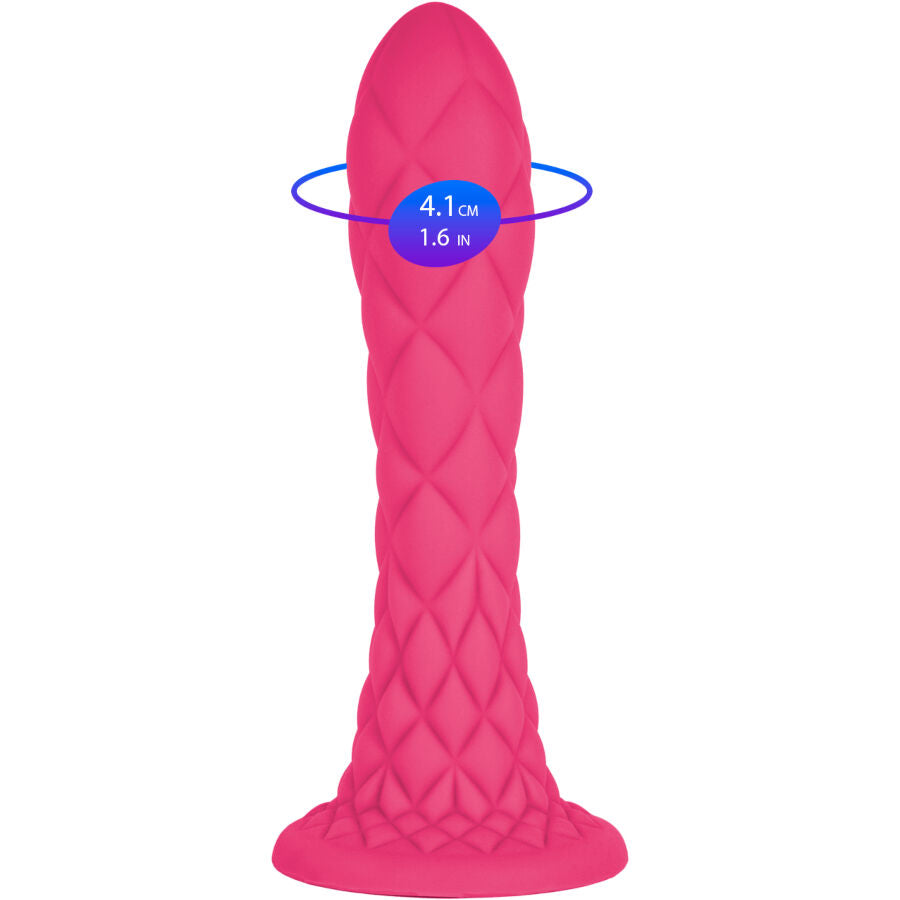 Silexd - Dreamy Dildo Fantasy Flüssigsilikon Thermoreaktiv Fuchsia 18,5 Cm