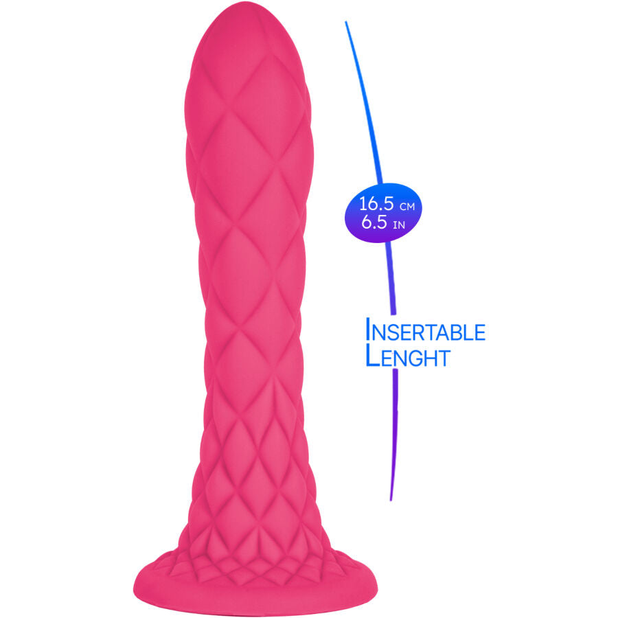 Silexd - Dreamy Dildo Fantasy Flüssigsilikon Thermoreaktiv Fuchsia 18,5 Cm