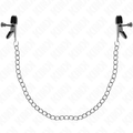 Kink - Flache Kette Nippelklemmen Silber 34 Cm