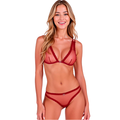 Passion - Belissana Bh + String Set Burgunderrot S/M