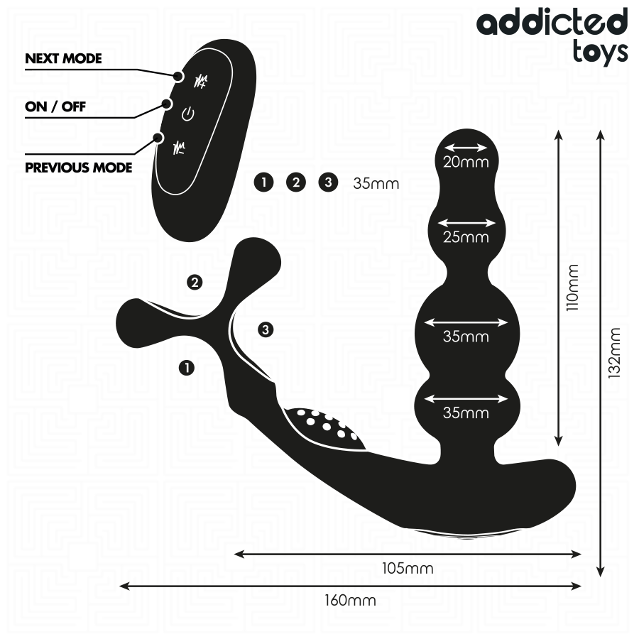 Addicted Toys “ Rotierender Prostatamassagegerã„T Mit Fernbedienung