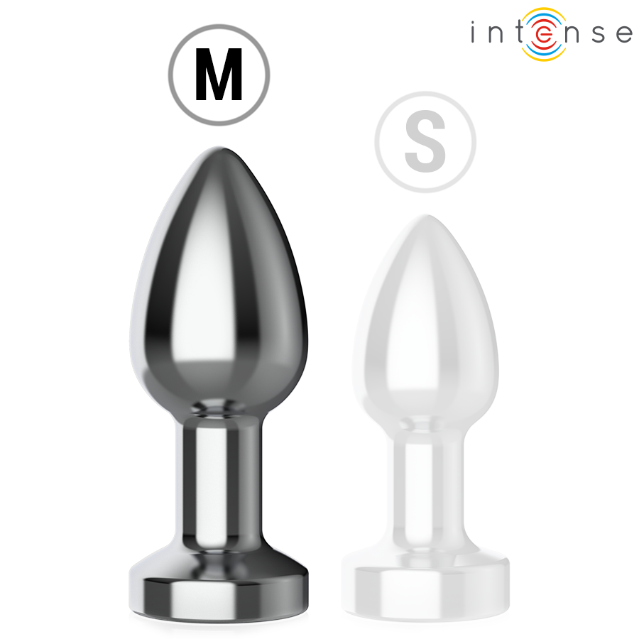 Intense - Vibrierender Analplug Aus Metall Mit Led-Leuchten Und Fernbedienung - Größe M