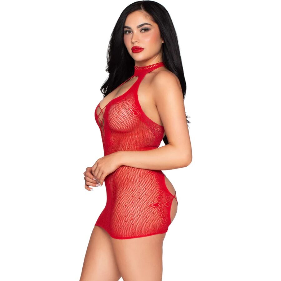 Leg Avenue - 81675 Halter Minikleid Rot - Einheitsgröße