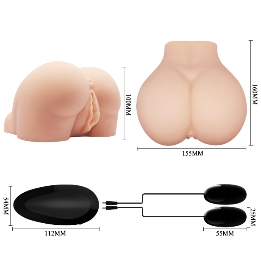CRAZY BULL - REALISTISCHE VAGINA UND ANUS MIT VIBRATIONSPOSITION 8