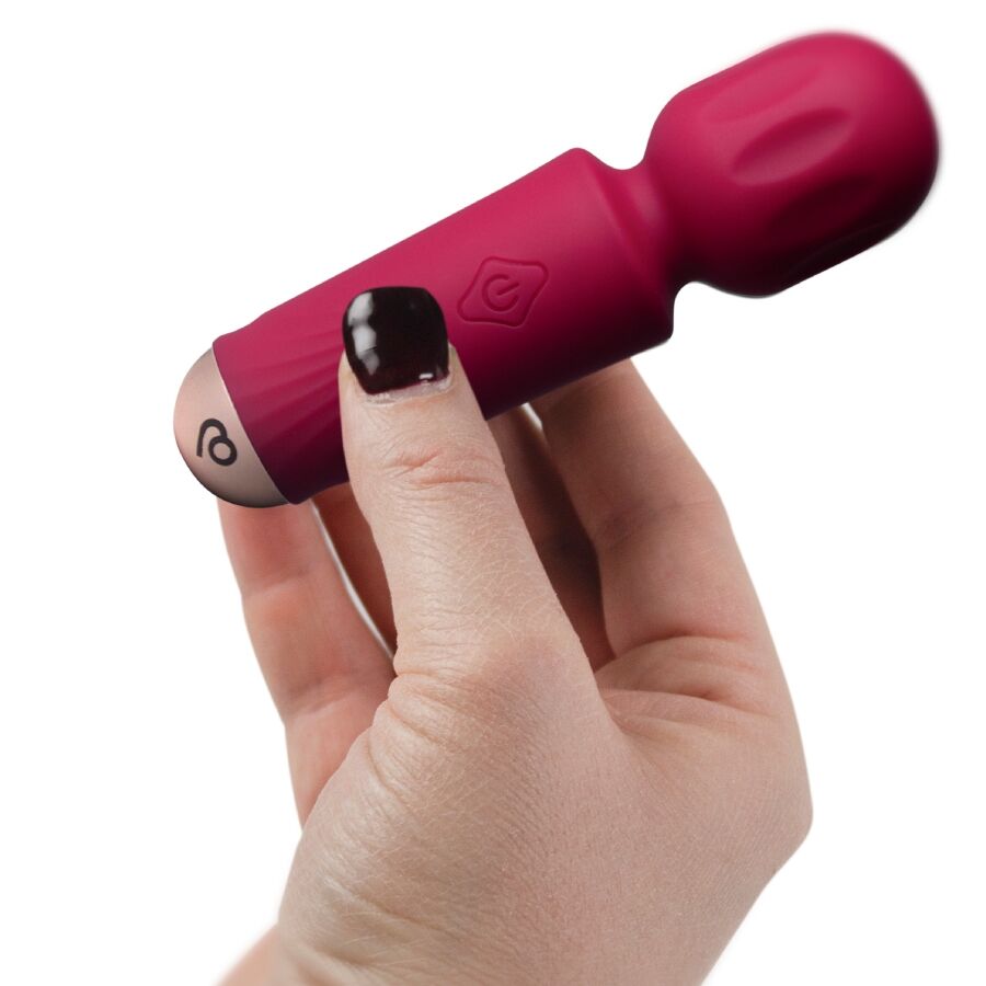 Rocks-Off Wiederaufladbarer Mini-Zauberstab Mit 16 Funktionen, Azaleenrot