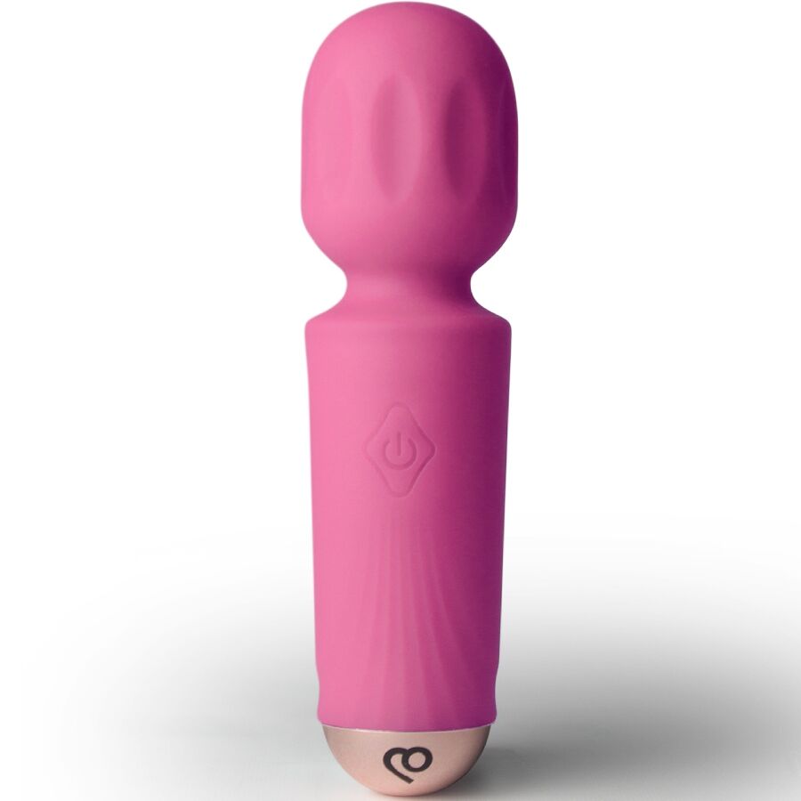 Rocks-Off - Wiederaufladbarer Mini-Zauberstab Mit 16 Funktionen, Pfingstrosenrosa
