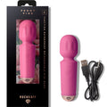 Rocks-Off - Wiederaufladbarer Mini-Zauberstab Mit 16 Funktionen, Pfingstrosenrosa