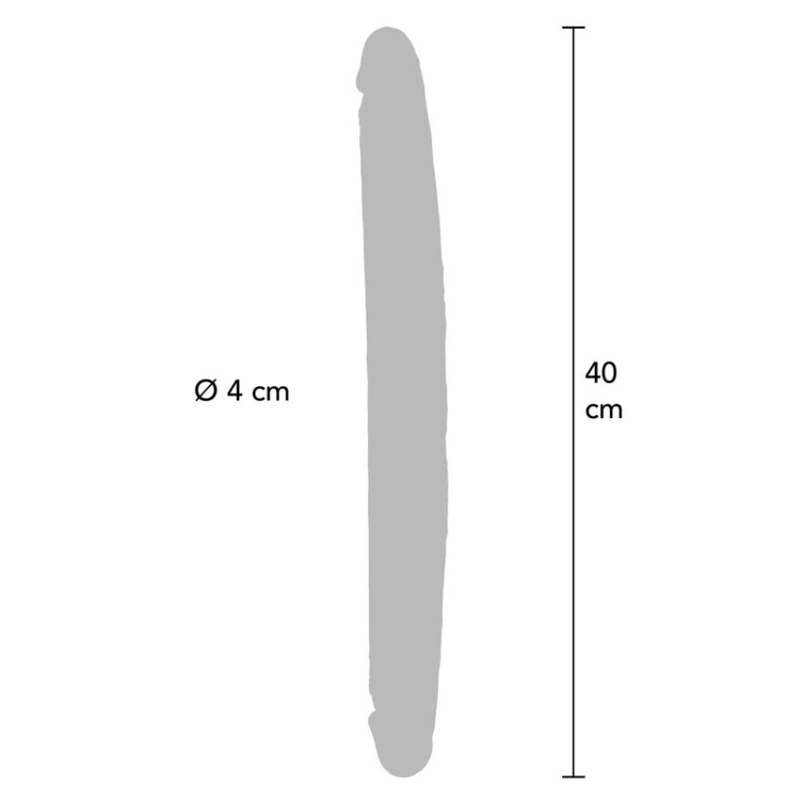 Get Real - Doppel-Silikon-Dildo Karamell 40 Cm
