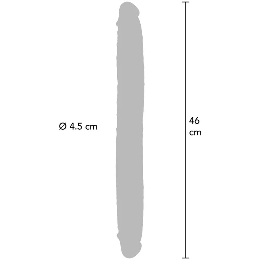 Get Real - Doppel-Silikon-Dildo Karamell 46 Cm