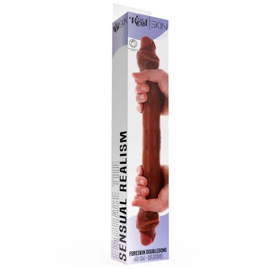 Get Real - Doppel-Silikon-Dildo Karamell 46 Cm
