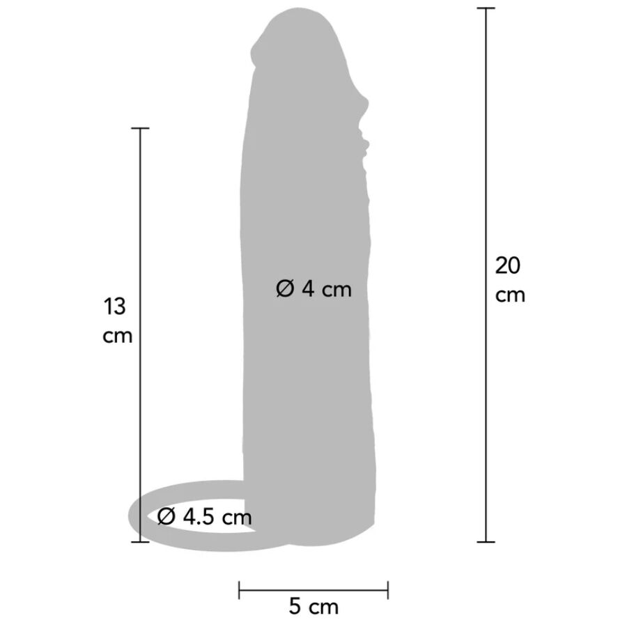 Get Real - Hydrierte Haut Silikon-Penishülle Karamell 20 cm