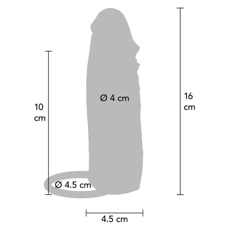 Get Real Feuchtigkeitsspendende Silikon-Vibrations-Penishülle In Karamell, 16 cm