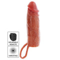 Get Real Feuchtigkeitsspendende Silikon-Vibrations-Penishülle In Karamell, 16 cm