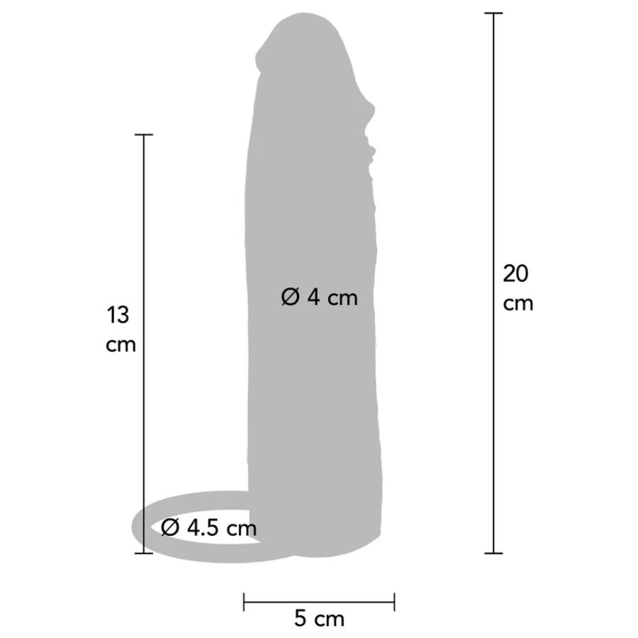 Get Real Feuchtigkeitsspendende Silikon-Vibrations-Penishülle In Karamell, 20 cm