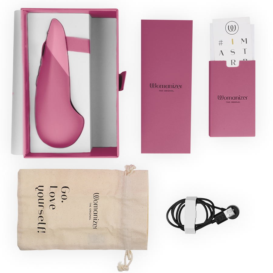 Womanizer - Vibe Lay-On Silent Vibrator Dusky Pink