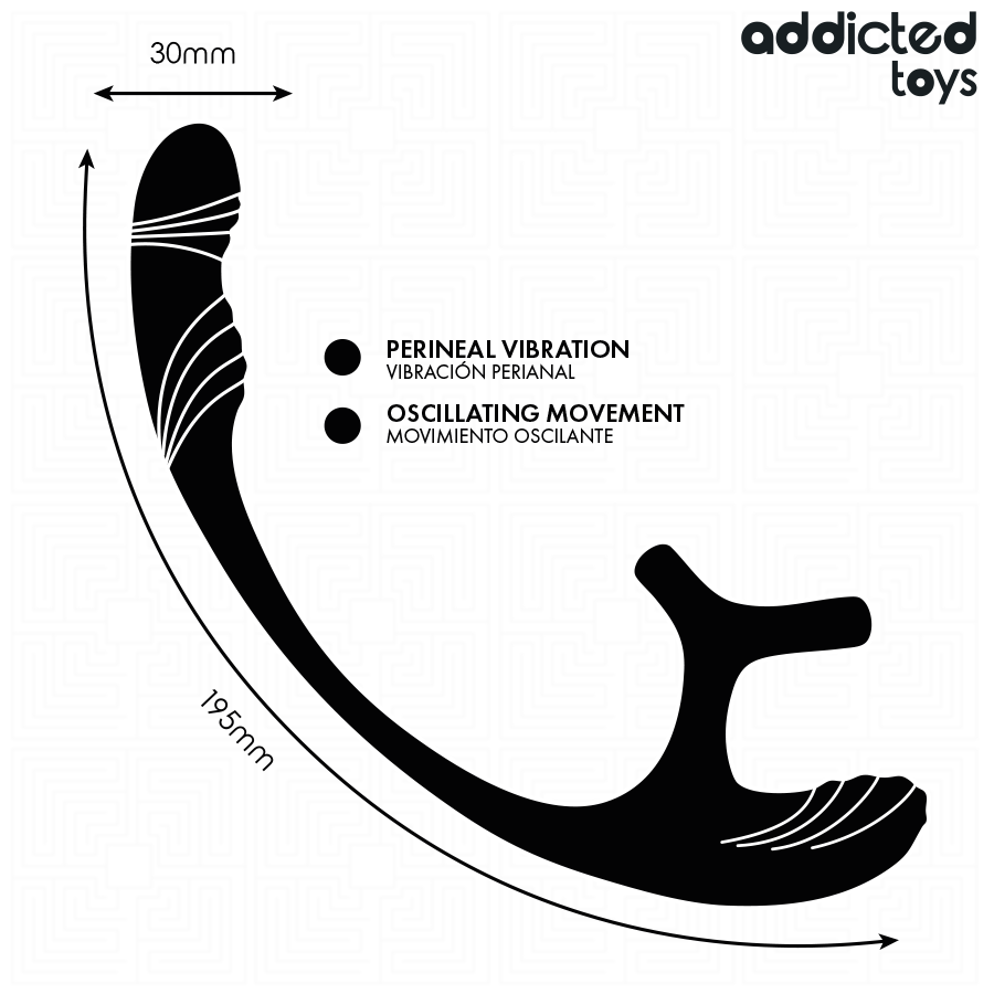 Addicted Toys - Analplug Mit Vibration, 360°-Wellung Und Hodenstimulator